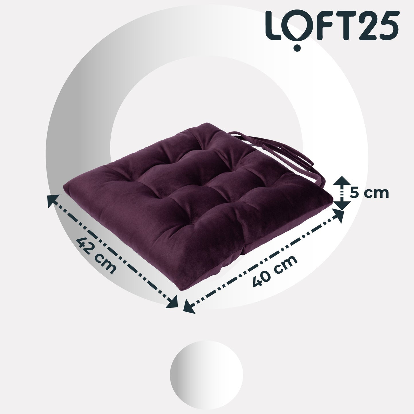 Loft 25 Chair Velvet Seat Pad