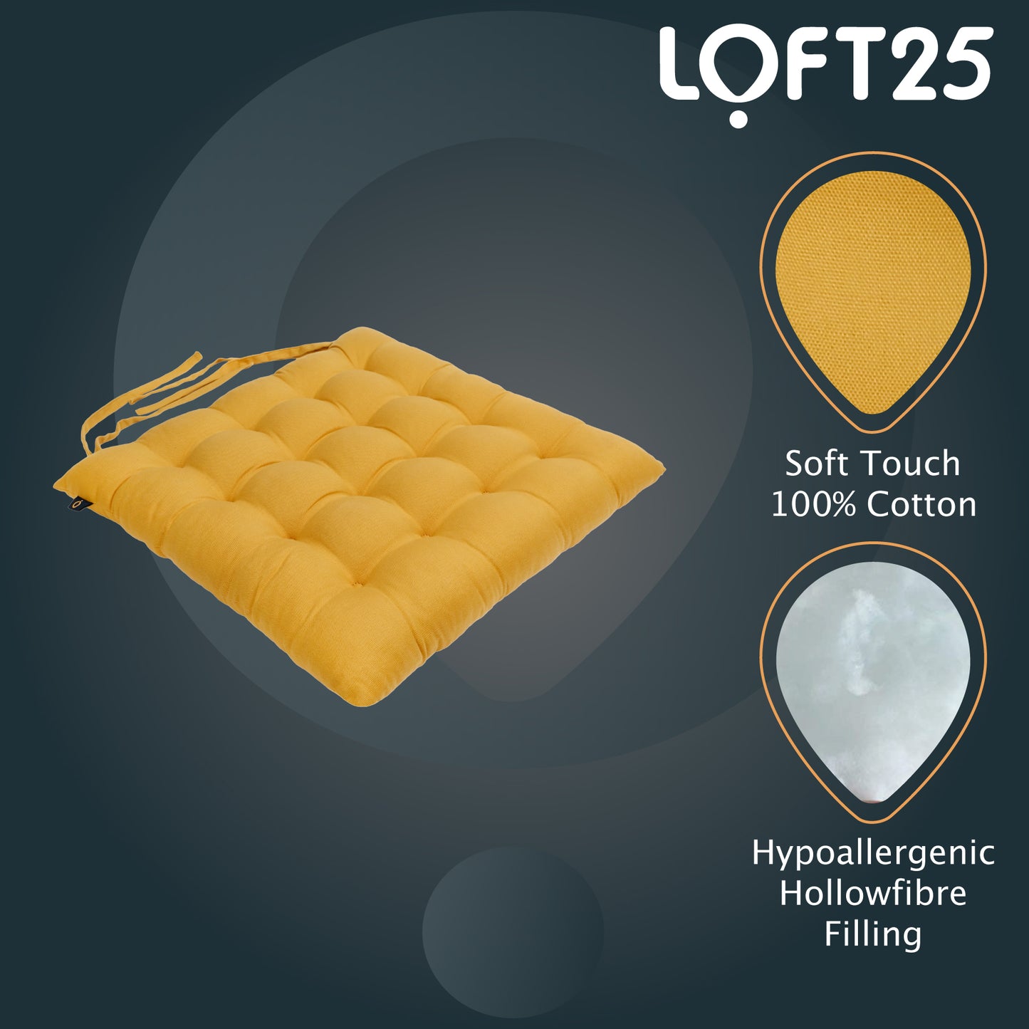 Loft 25 Tufted Chair Cushion Seat Pad