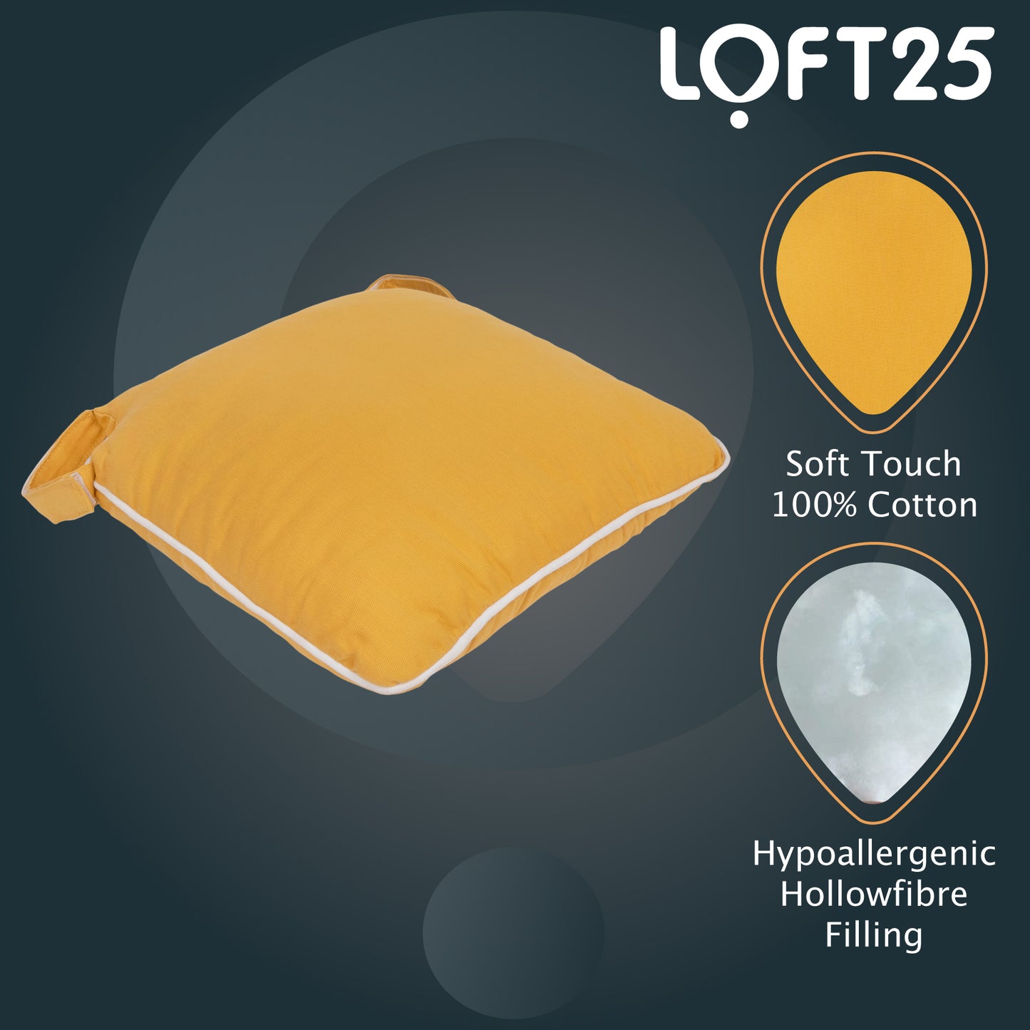 Loft 25 Tufted Duck Velvet Chair Seat Pad