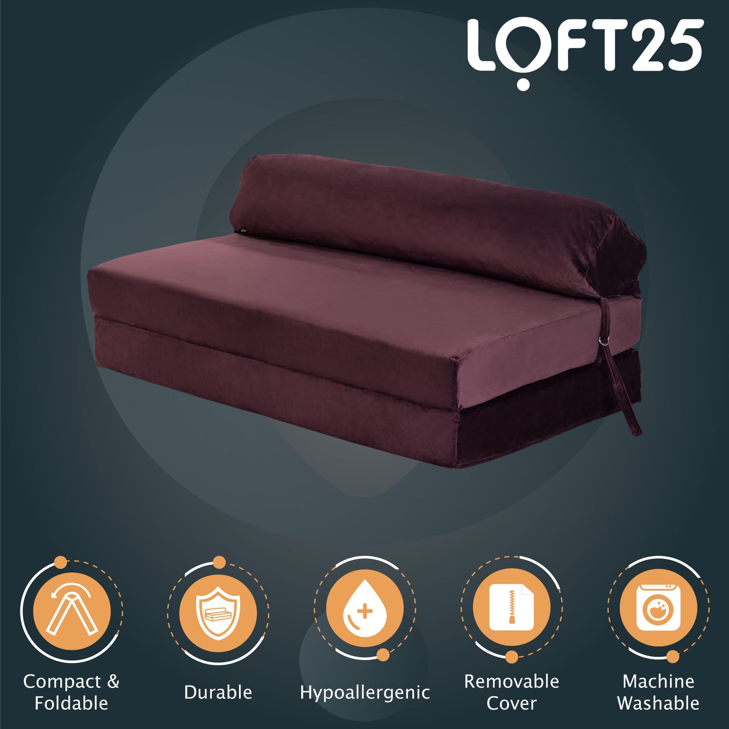 Loft 25 Futon Sofa Double Z Bed