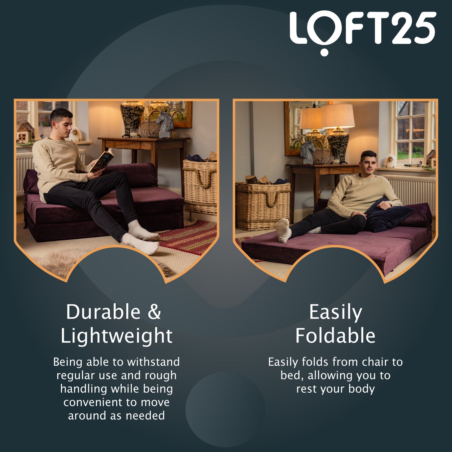 Loft 25 Futon Sofa Double Z Bed