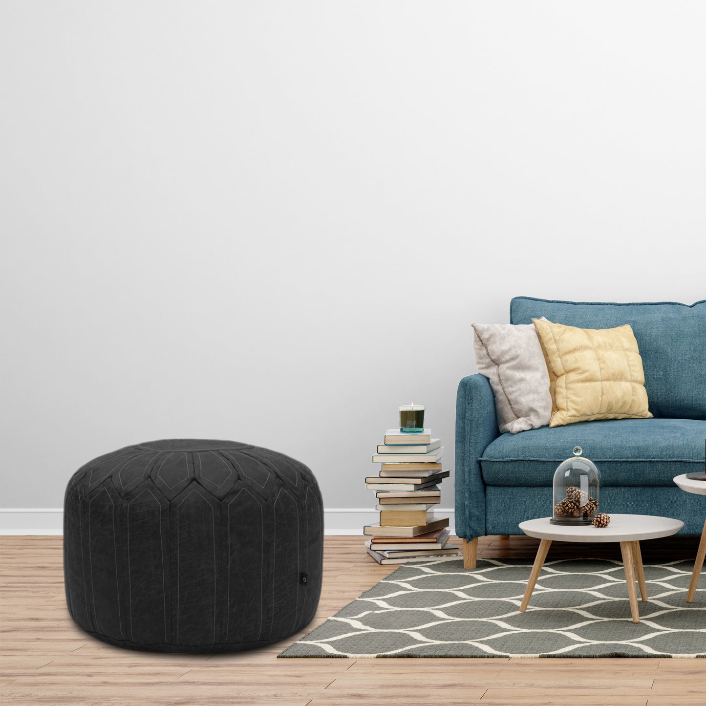 Loft 25 Round Bean Bag Footstool Pouffe