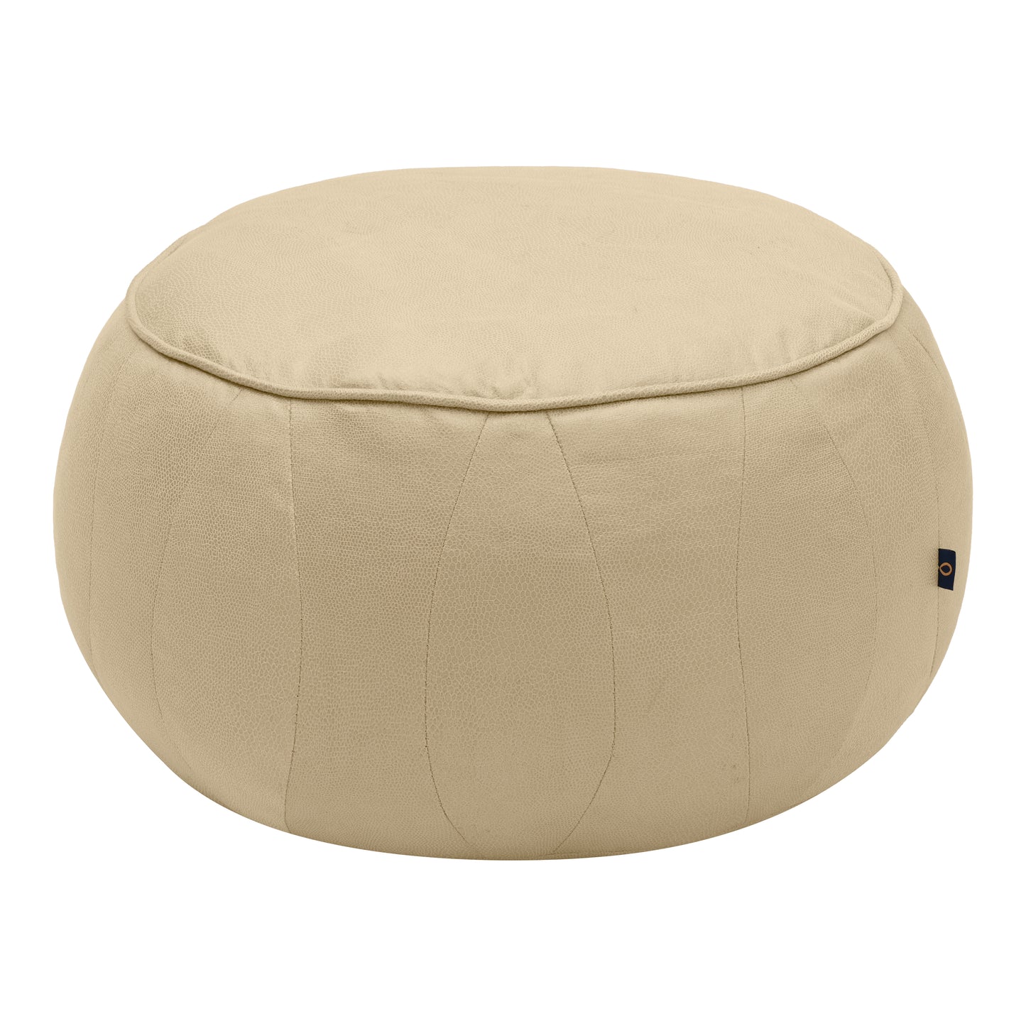 Loft 25 Round Moroccan Faux-Leather Bean Bag Footstool Pouffe