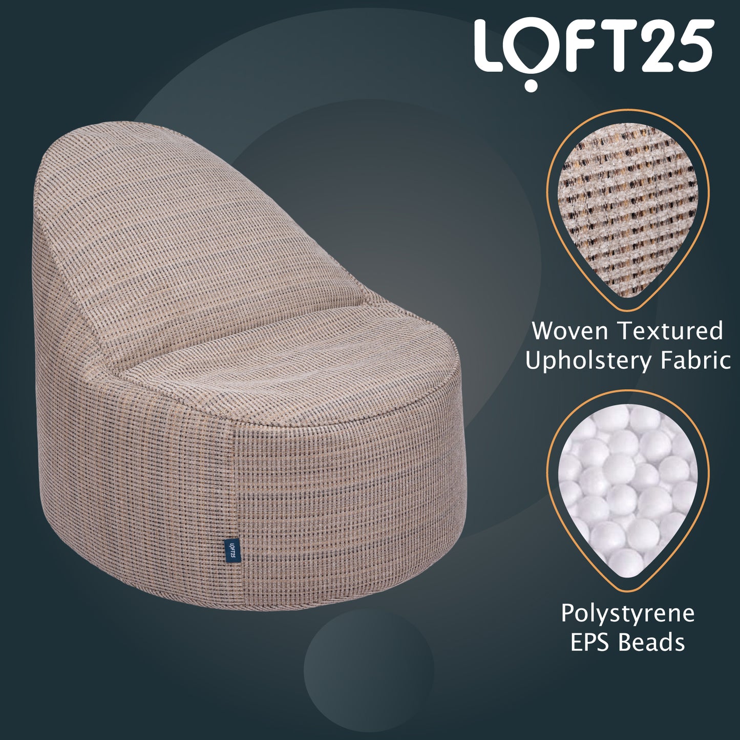 Loft 25 Relaxing Adult Bean Bag Chair 90x100x70