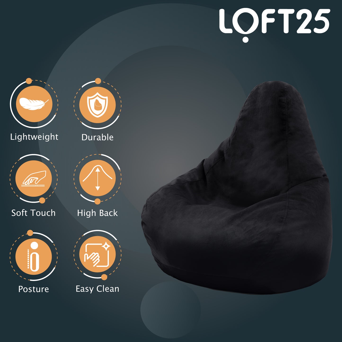 Loft 25 Gamer Recliner Bean Bag Chair