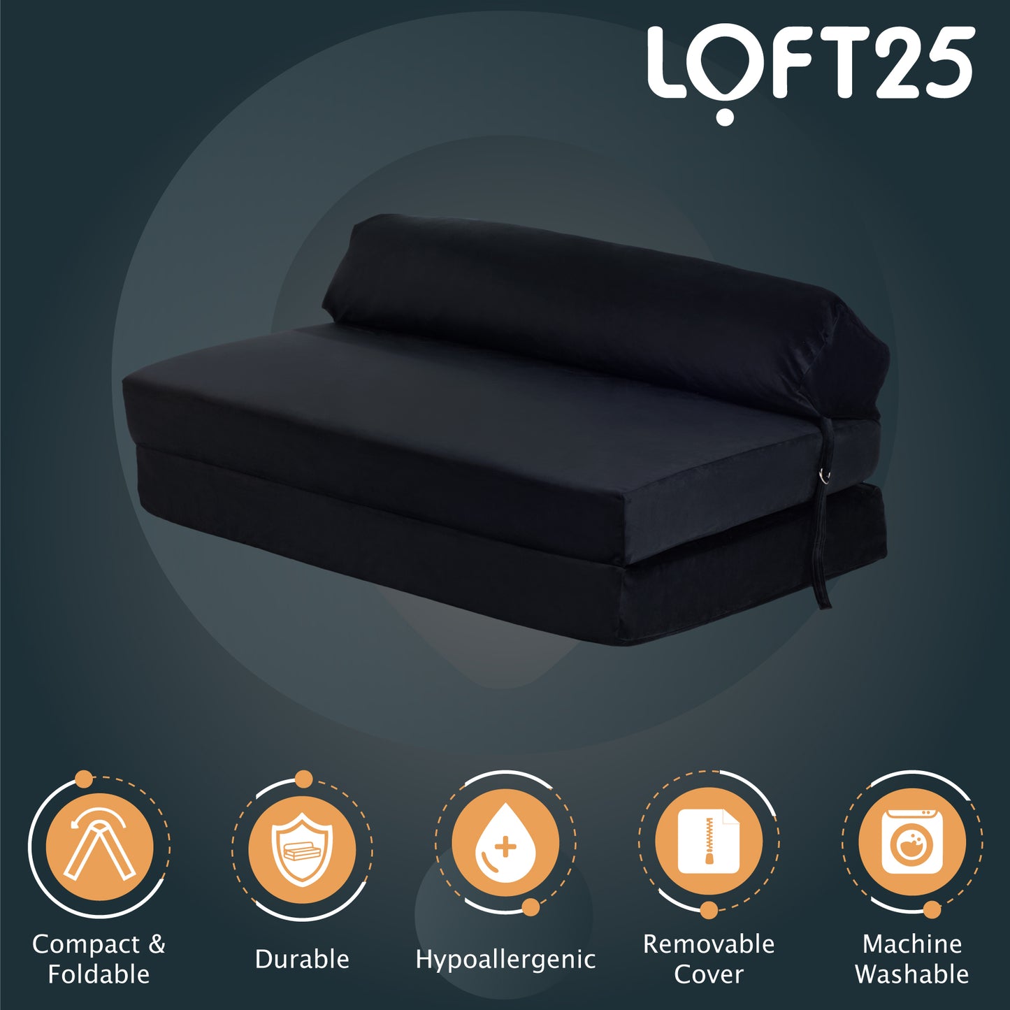 Loft 25 Futon Sofa Double Z Bed