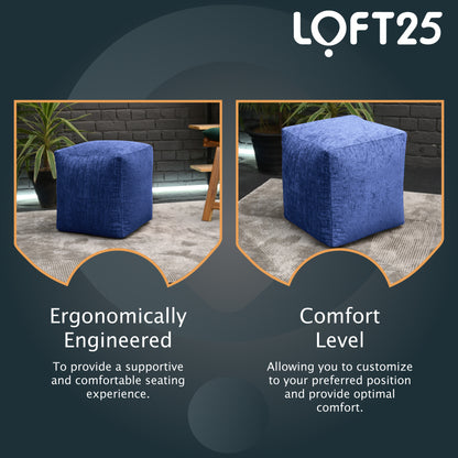 Loft 25 Cube Ergonomic Bean Bag Footstool