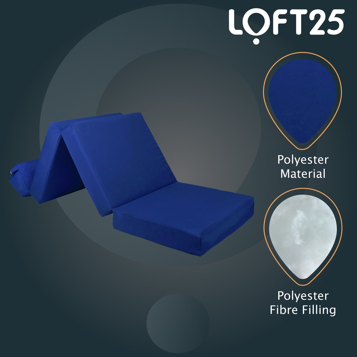 Loft 25 Water Resistant Adult Fold-Out Mattress Chair Bed