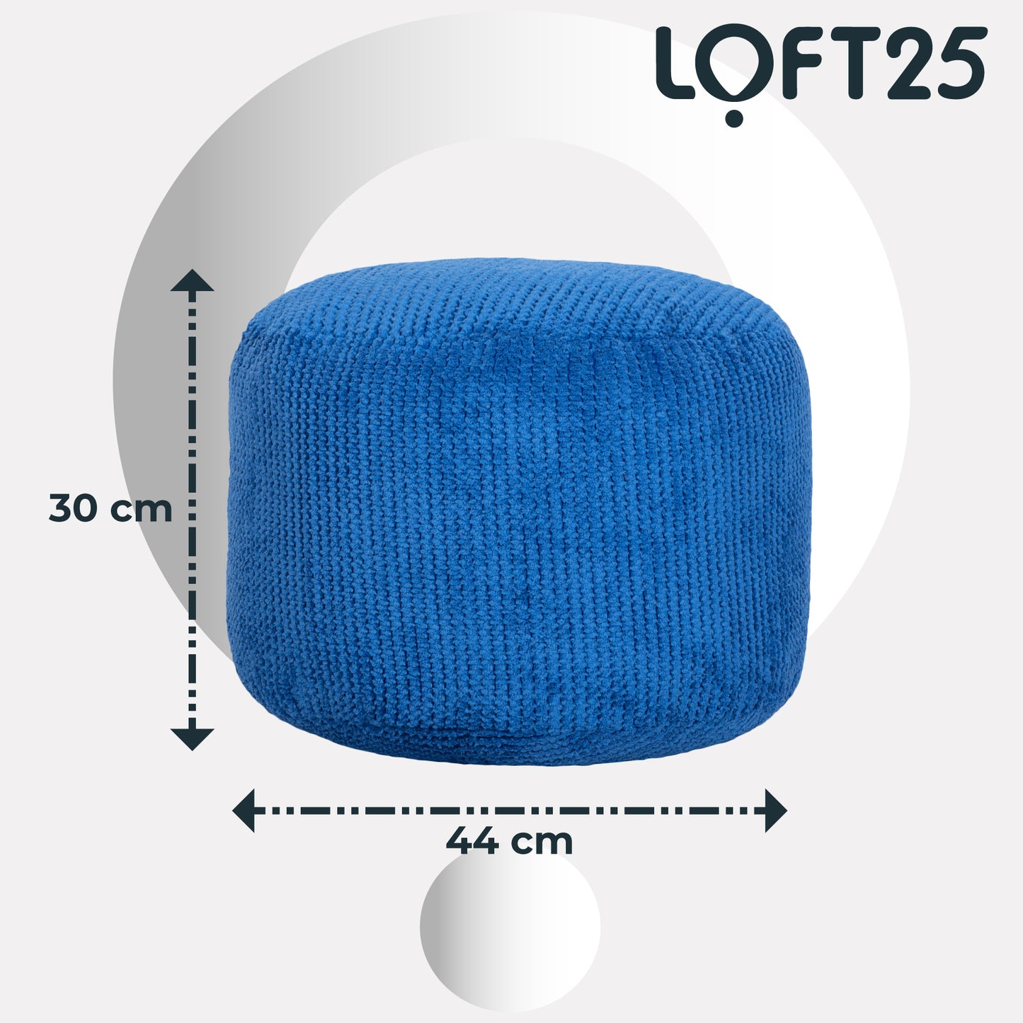 Loft 25 Bean Bag Foot Stool Round Bubble