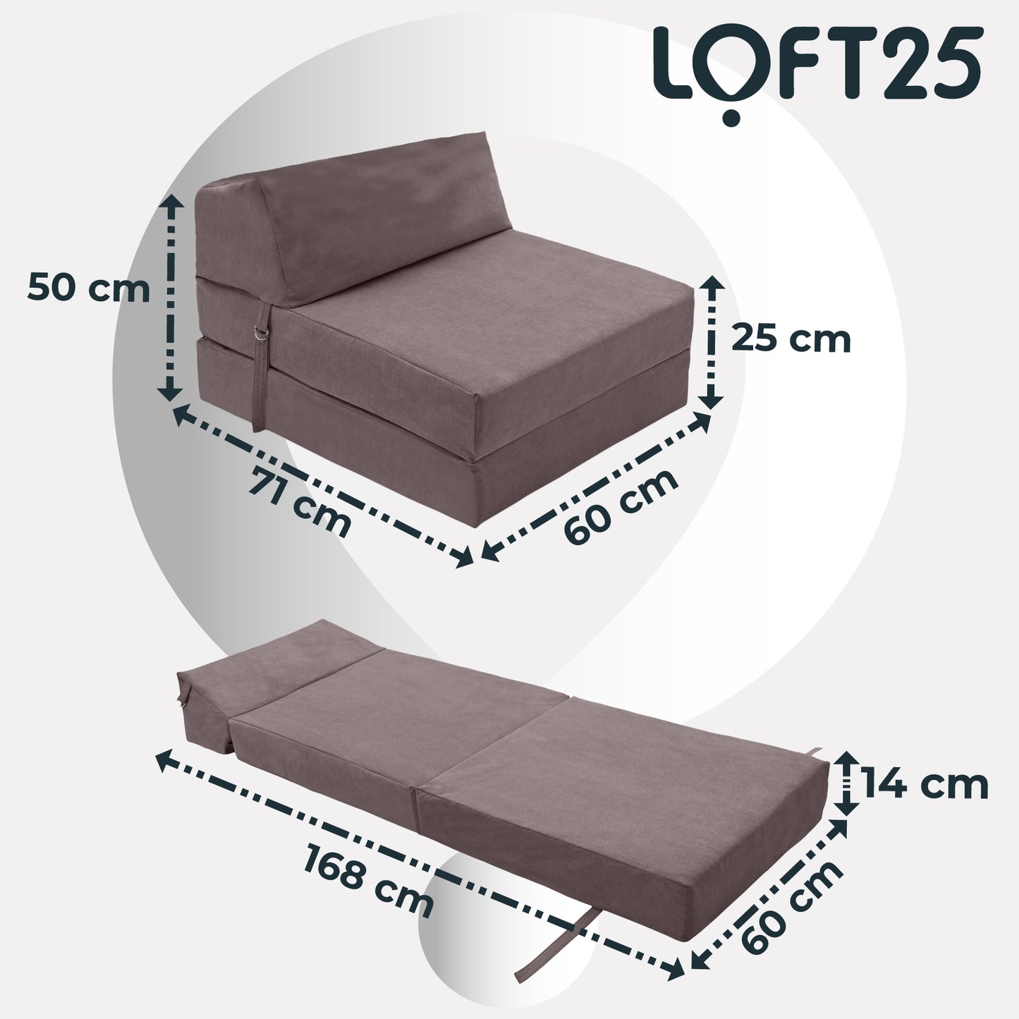 Loft 25 Single Fold Out Chair Graceland Z Bed