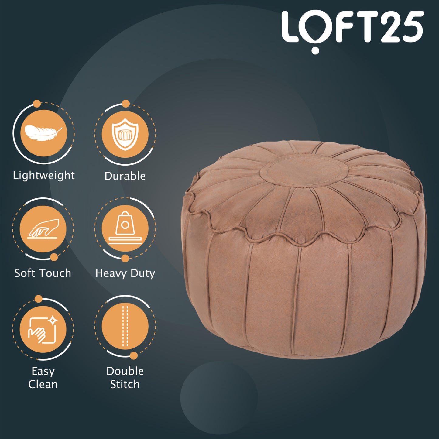 Loft 25 Moroccan Bean Bag Footstool Pouffe