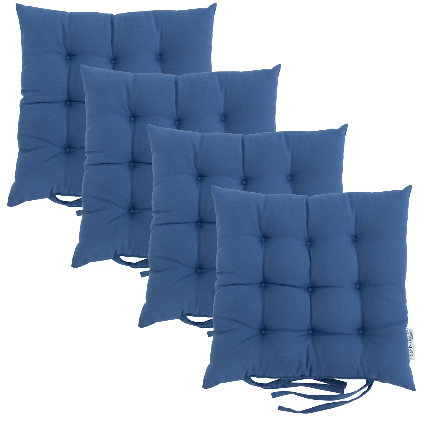 Loft 25 Garden Chair Tufted Seat Pads with Secure Ties