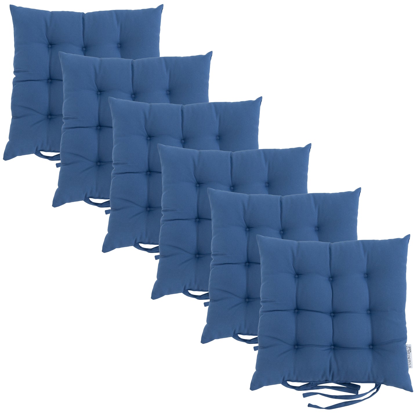Loft 25 Garden Chair Tufted Seat Pads with Secure Ties