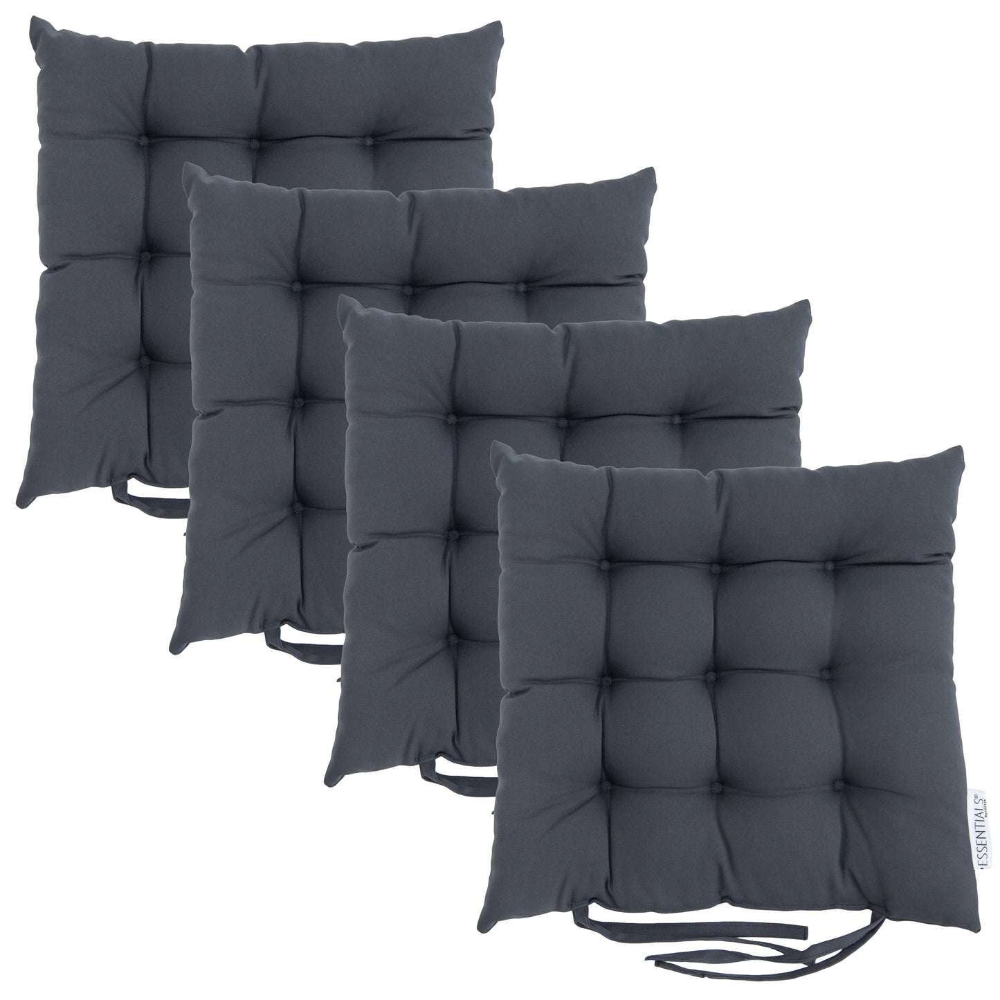 Loft 25 Garden Chair Tufted Seat Pads with Secure Ties
