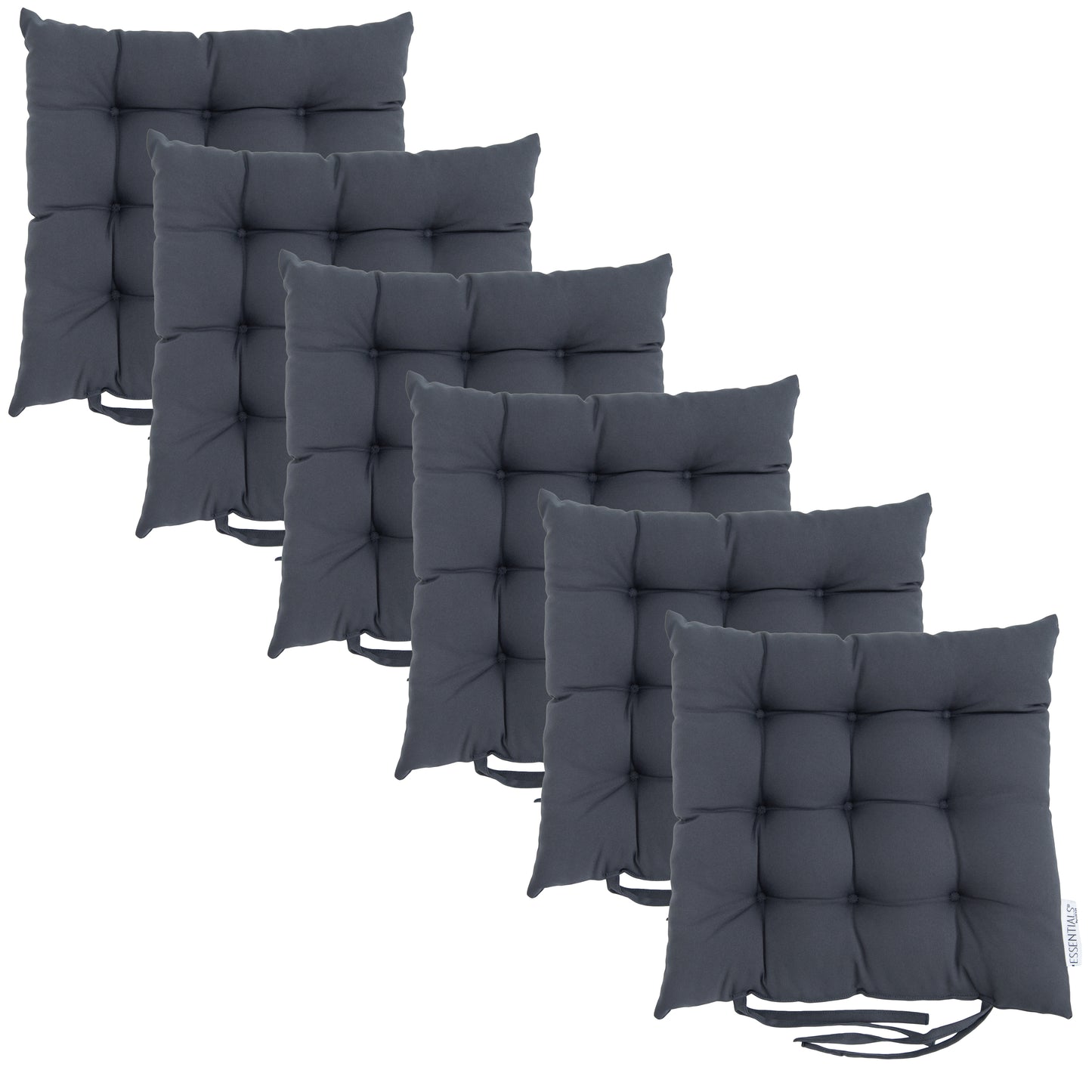Loft 25 Garden Chair Tufted Seat Pads with Secure Ties