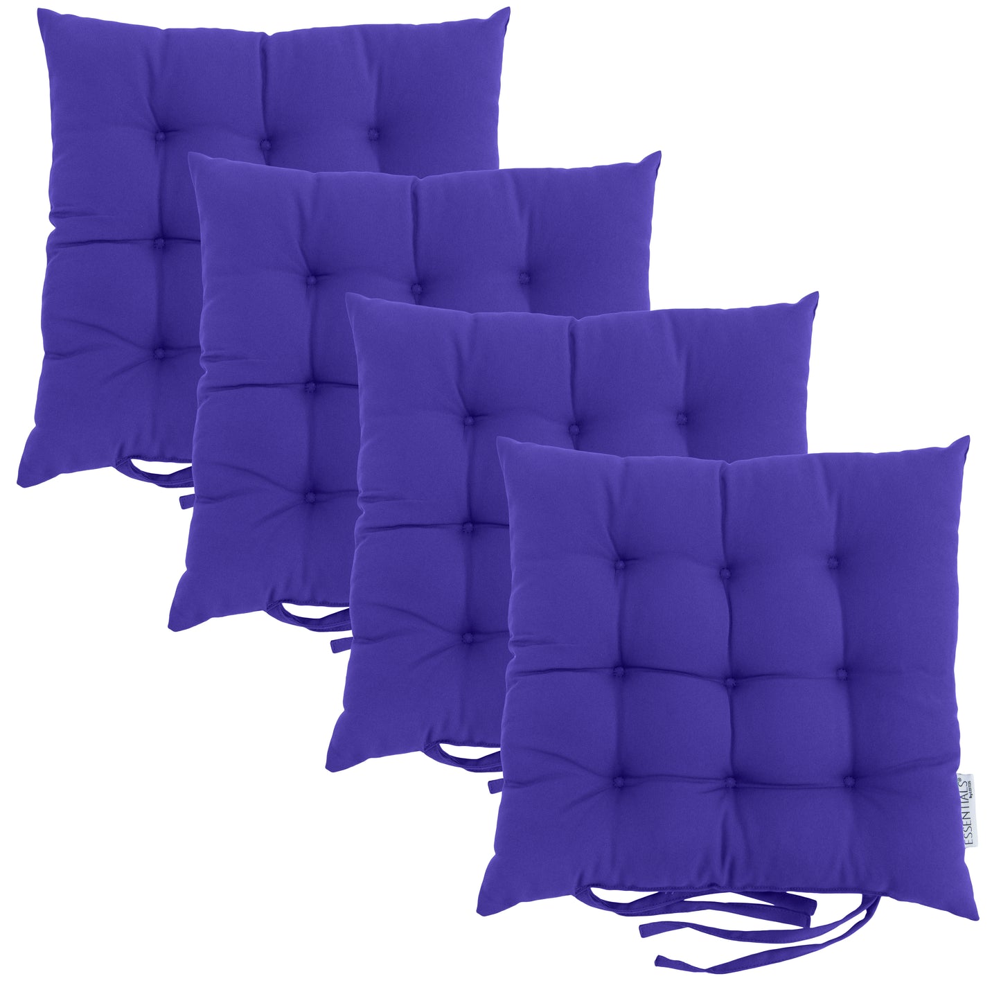 Loft 25 Garden Chair Tufted Seat Pads with Secure Ties