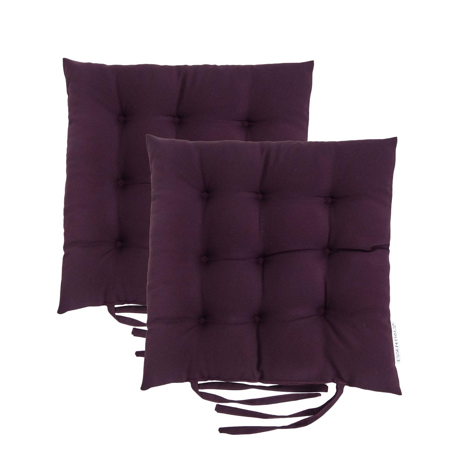 Loft 25 Garden Chair Tufted Seat Pads with Secure Ties