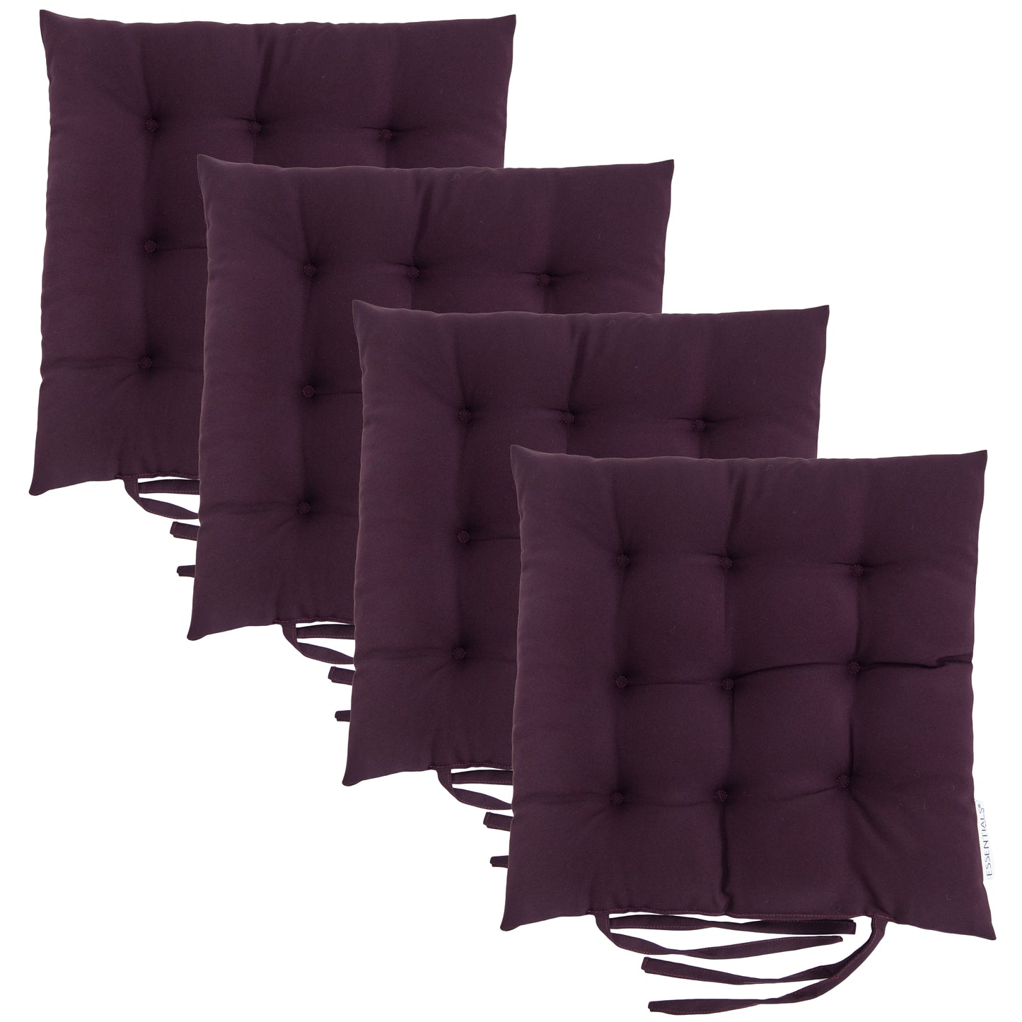 Loft 25 Garden Chair Tufted Seat Pads with Secure Ties