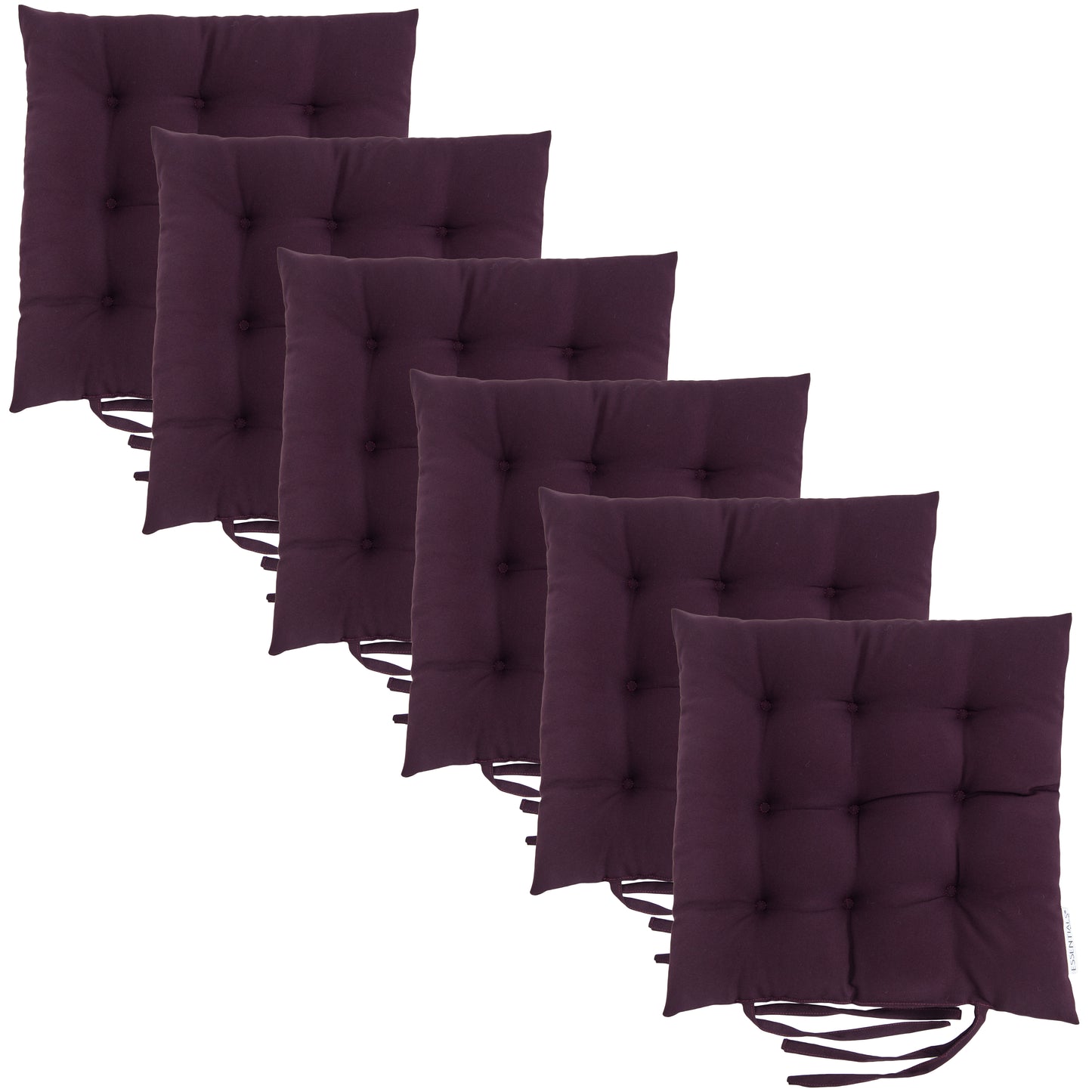 Loft 25 Garden Chair Tufted Seat Pads with Secure Ties