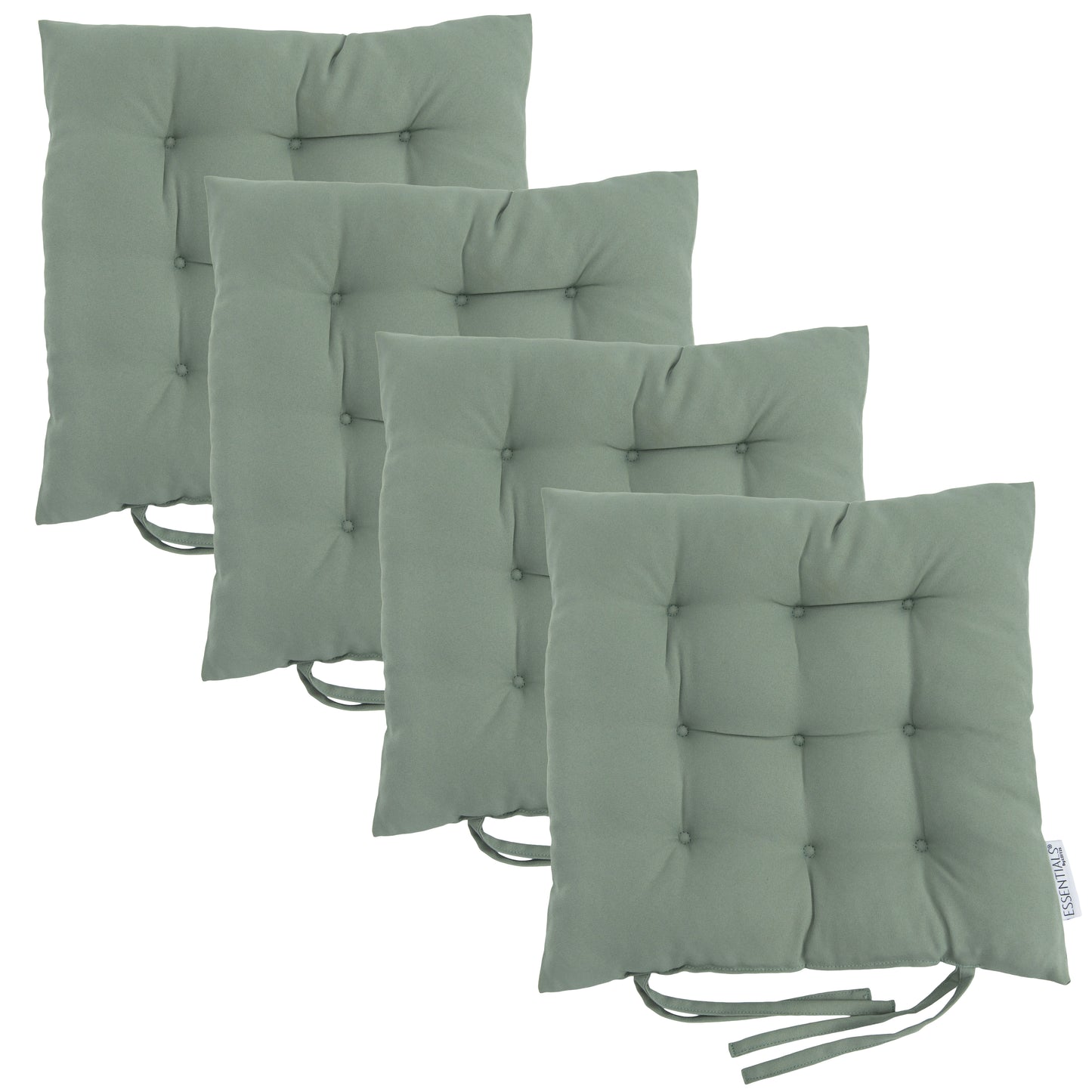 Loft 25 Garden Chair Tufted Seat Pads with Secure Ties