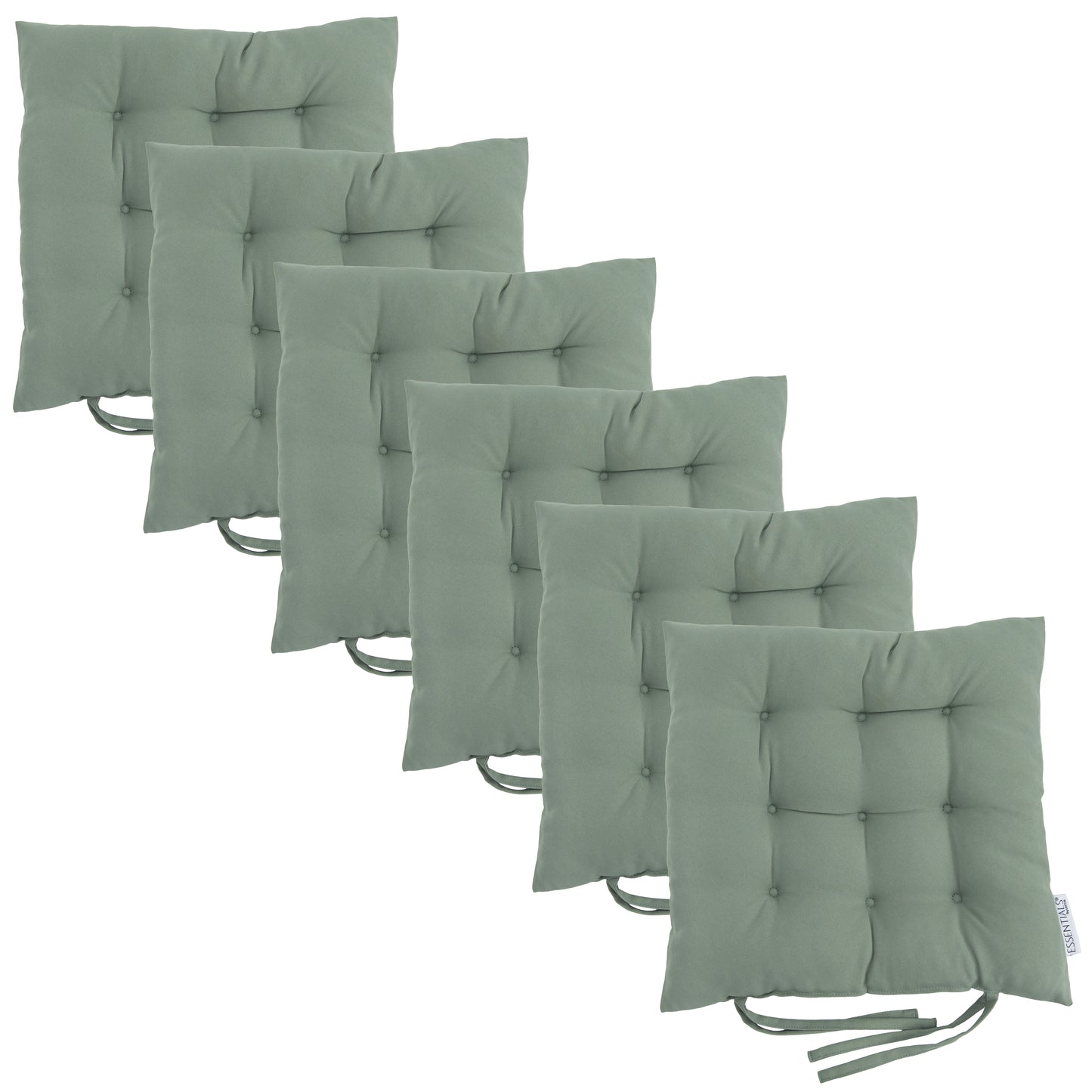 Loft 25 Garden Chair Tufted Seat Pads with Secure Ties