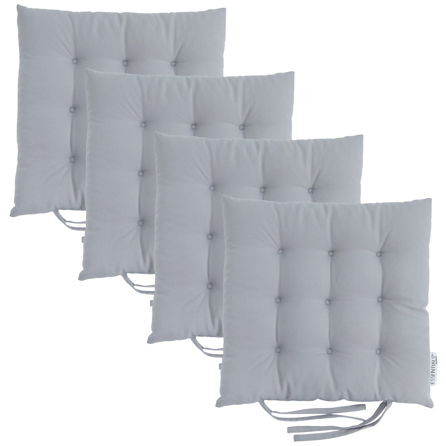Loft 25 Garden Chair Tufted Seat Pads with Secure Ties