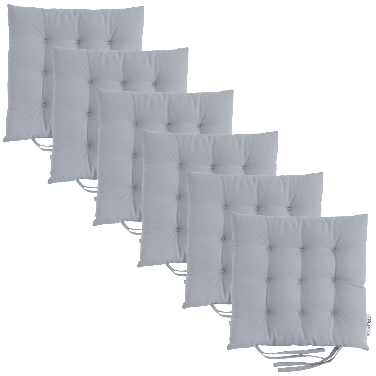 Loft 25 Garden Chair Tufted Seat Pads with Secure Ties