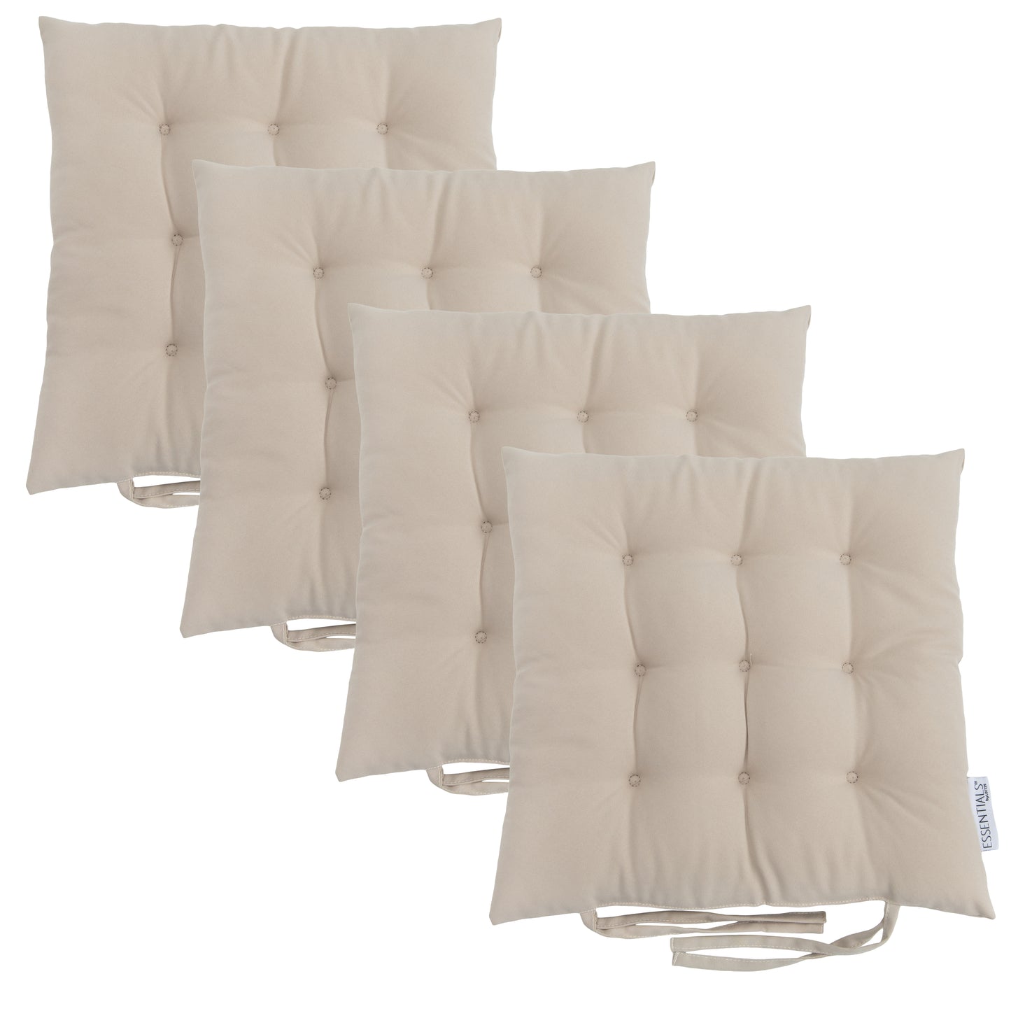 Loft 25 Garden Chair Tufted Seat Pads with Secure Ties