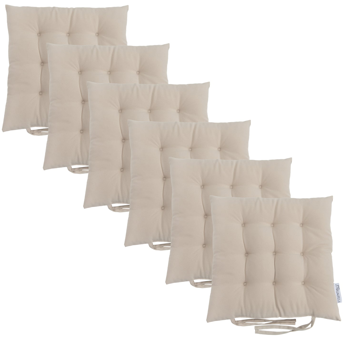Loft 25 Garden Chair Tufted Seat Pads with Secure Ties