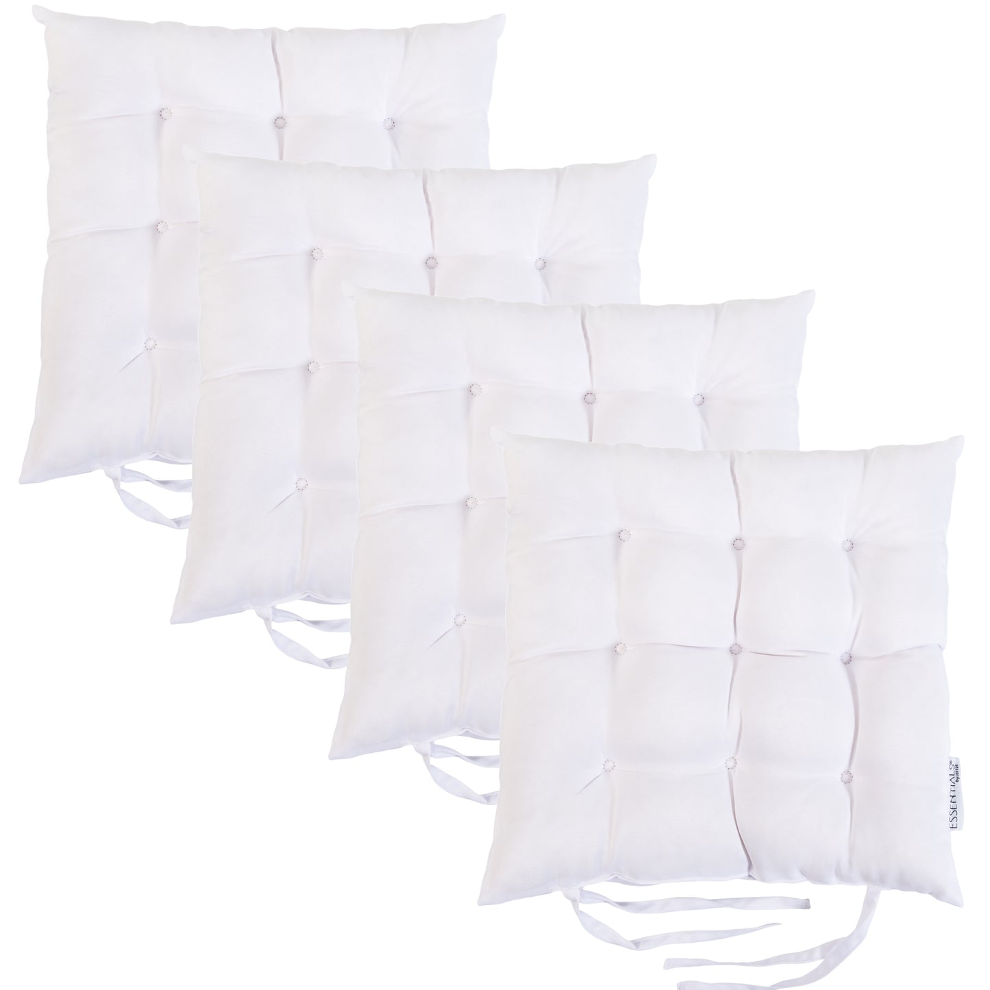 Loft 25 Garden Chair Tufted Seat Pads with Secure Ties