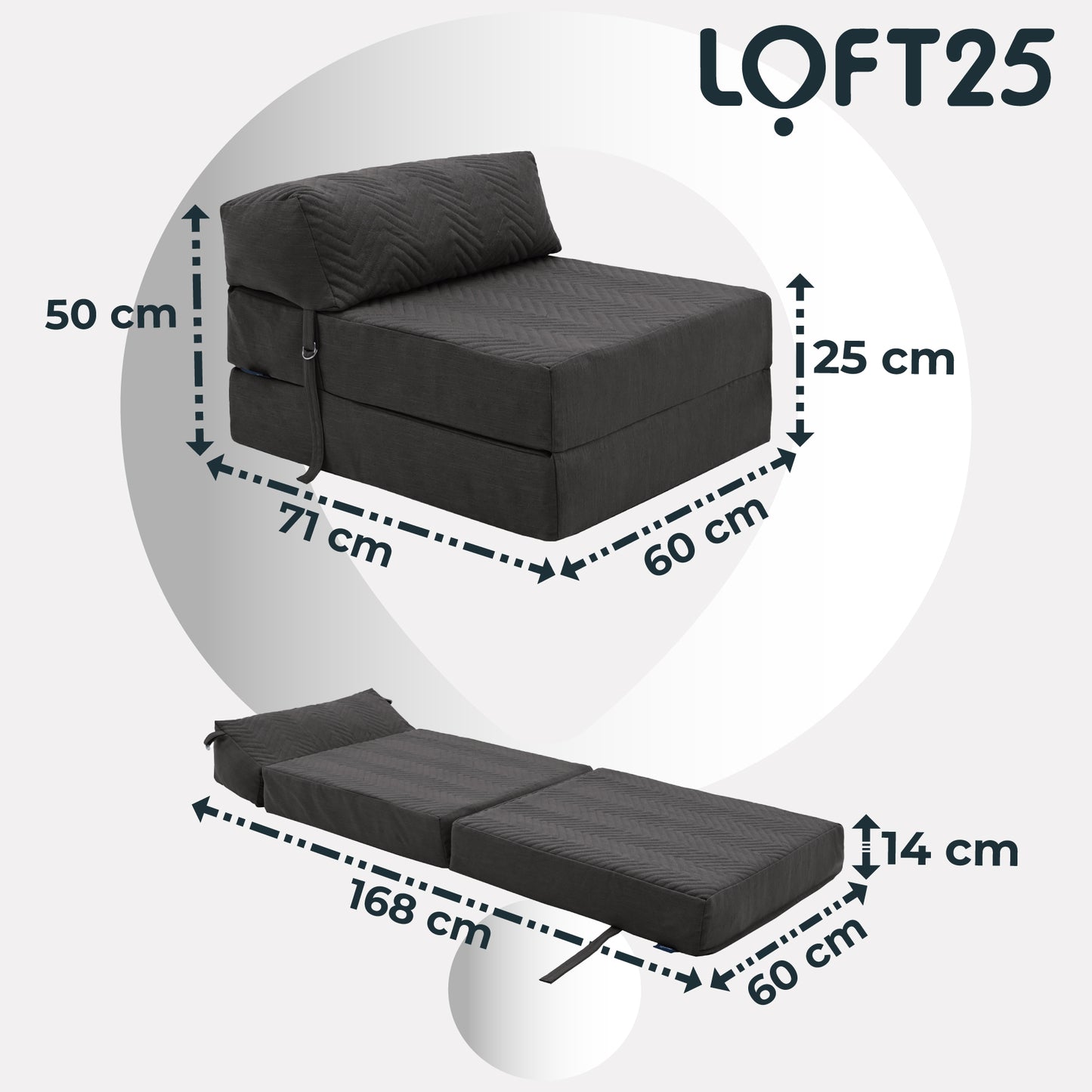 Loft 25 Fold Out Z Bed Chair
