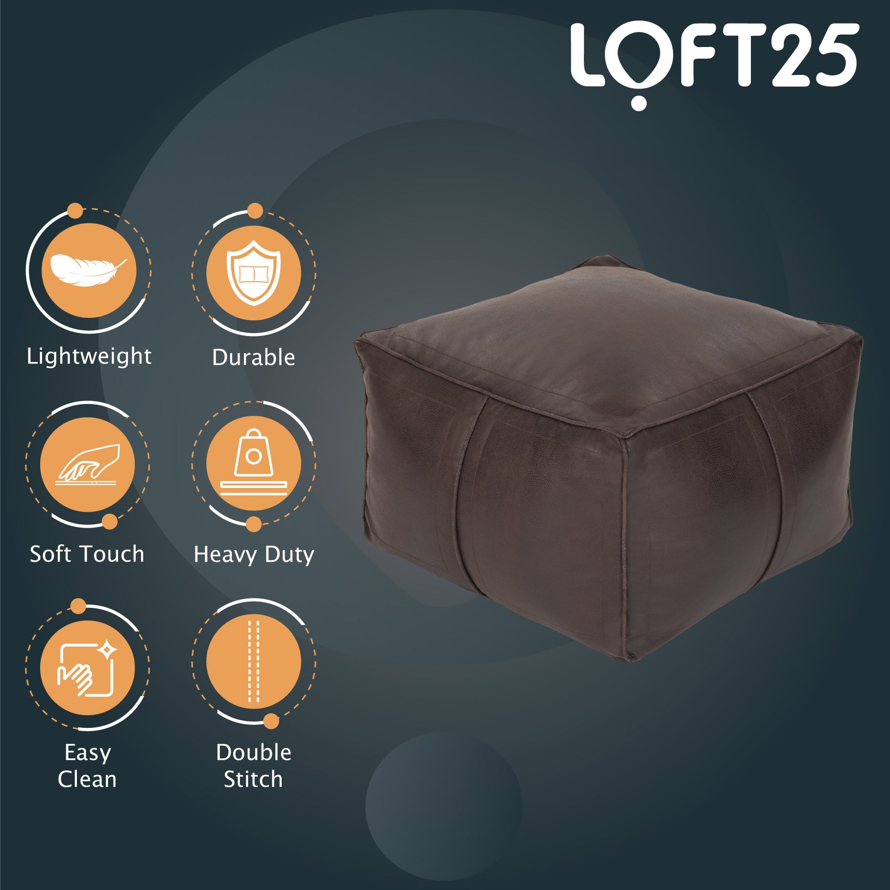 Loft 25 Bean Bag Faux Leather Chair Seat
