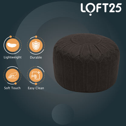 Loft 25 Round Bean Bag Footstool Pouffe