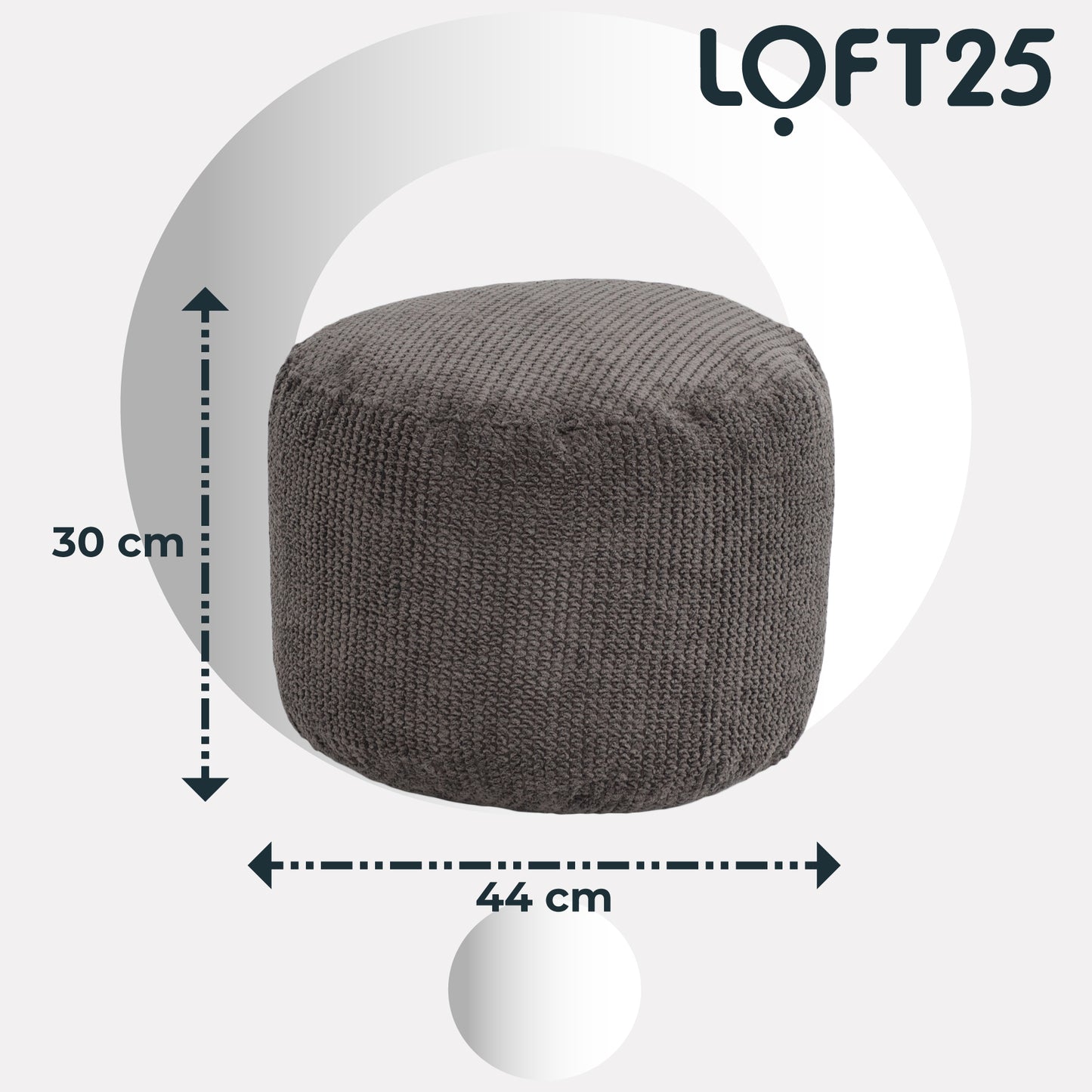 Loft 25 Bean Bag Foot Stool Round Bubble