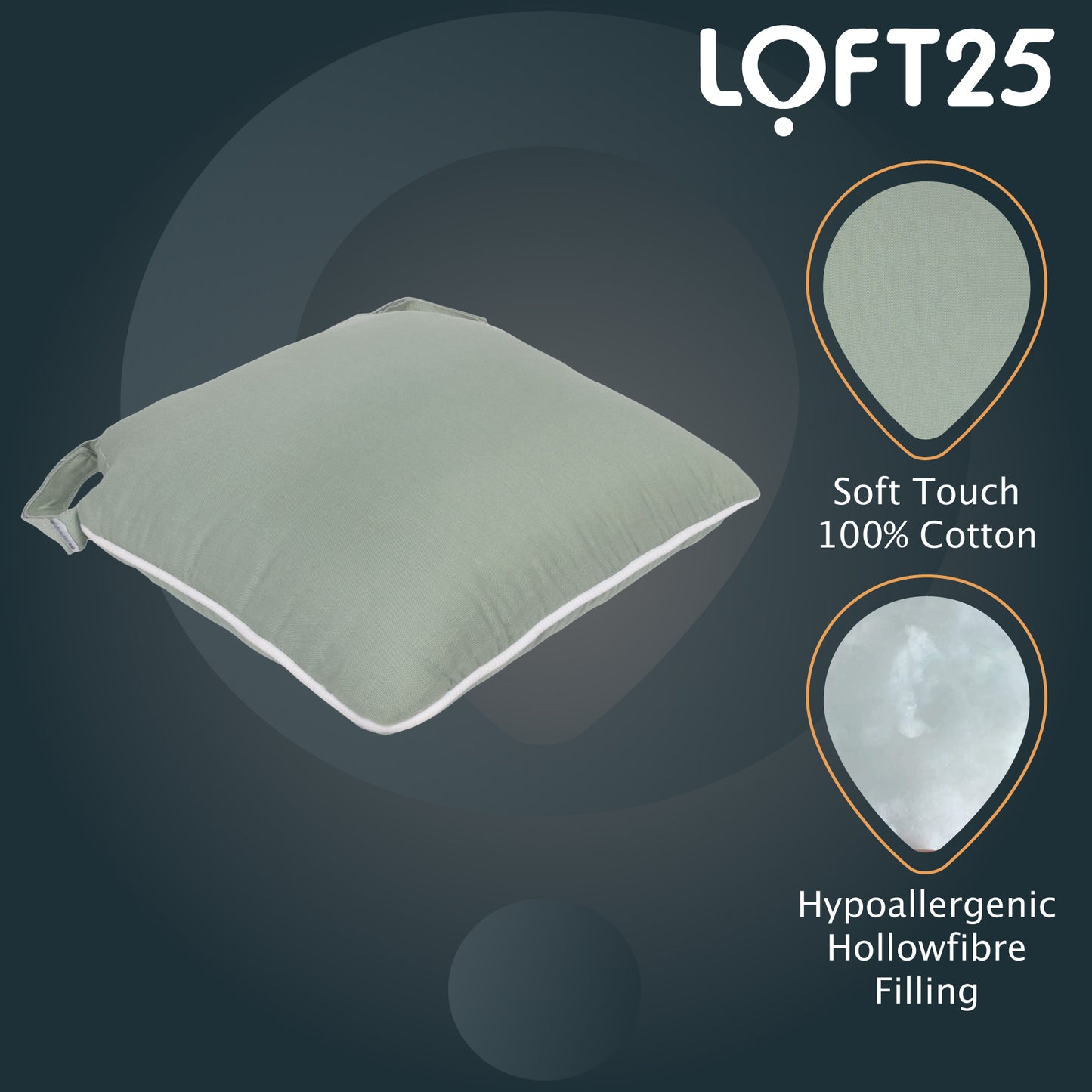 Loft 25 Tufted Duck Velvet Chair Seat Pad