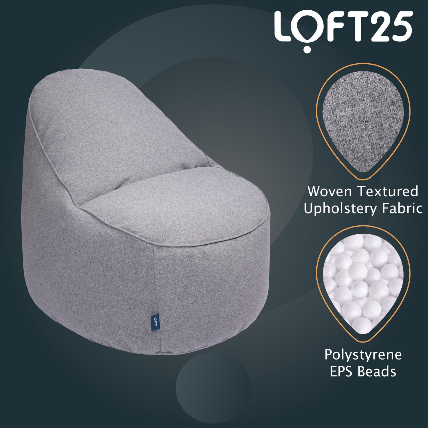 Loft 25 Relaxing Adult Bean Bag Chair 90x100x70