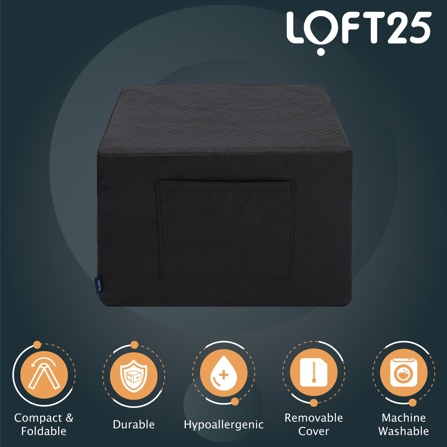 Loft 25 Portable Fold-Out Z Bed Mattress With Storage Bag