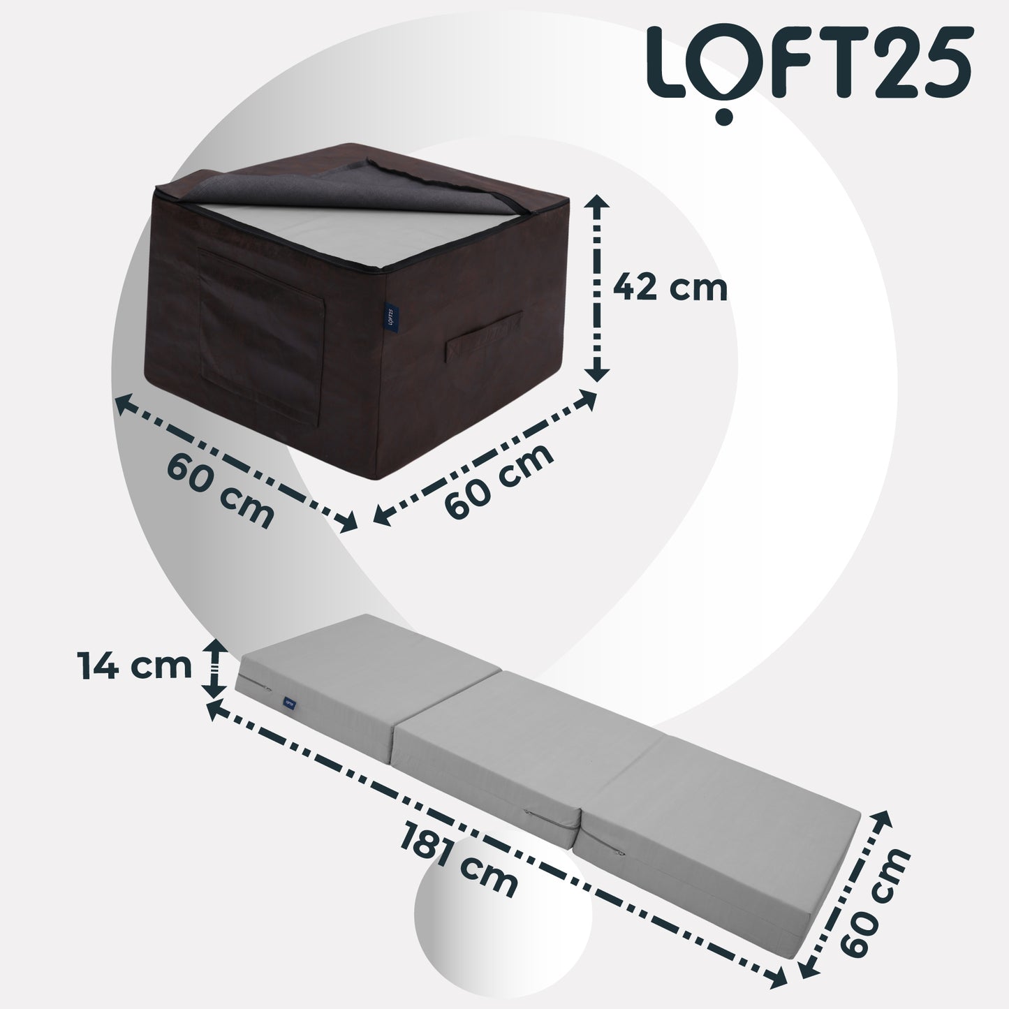 Loft 25 Portable Fold-Out Z Bed Mattress With Storage Bag