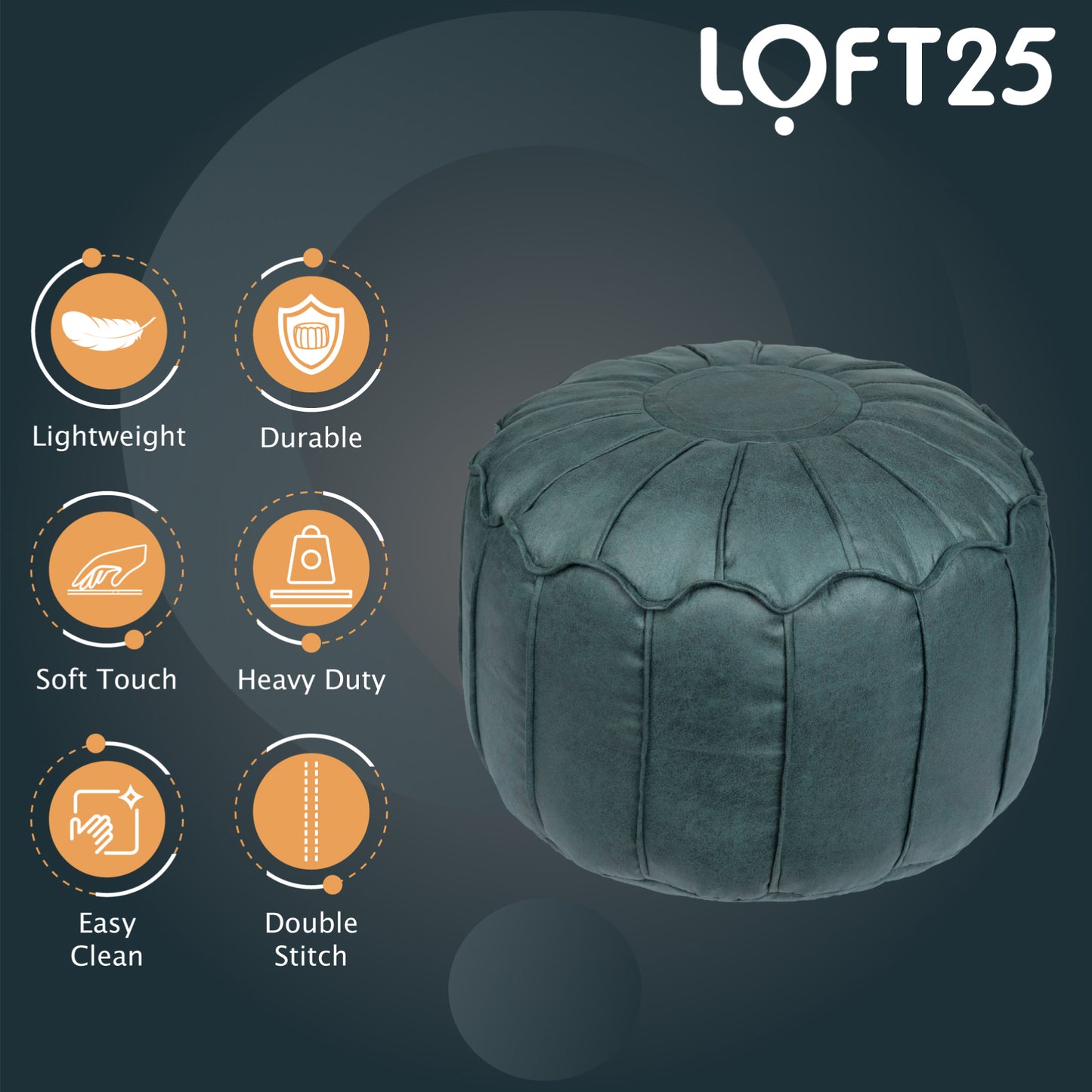 Loft 25 Moroccan Bean Bag Footstool Pouffe