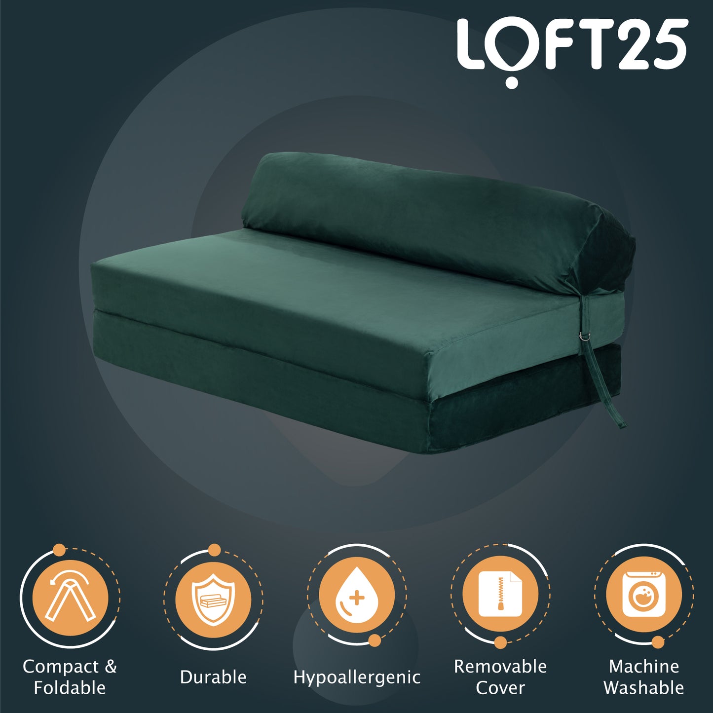 Loft 25 Futon Sofa Double Z Bed