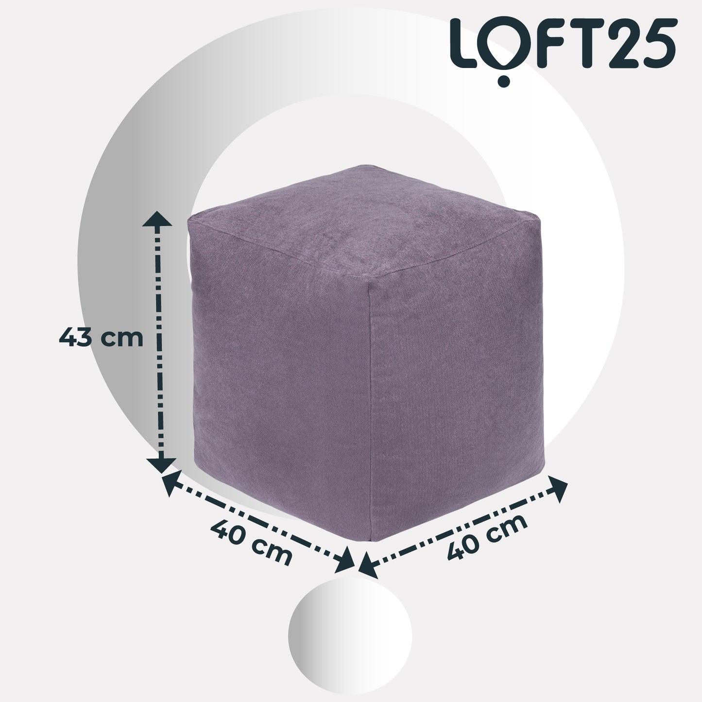 Loft 25 Bean Bag Cube Soft Luxury Footstool Chair