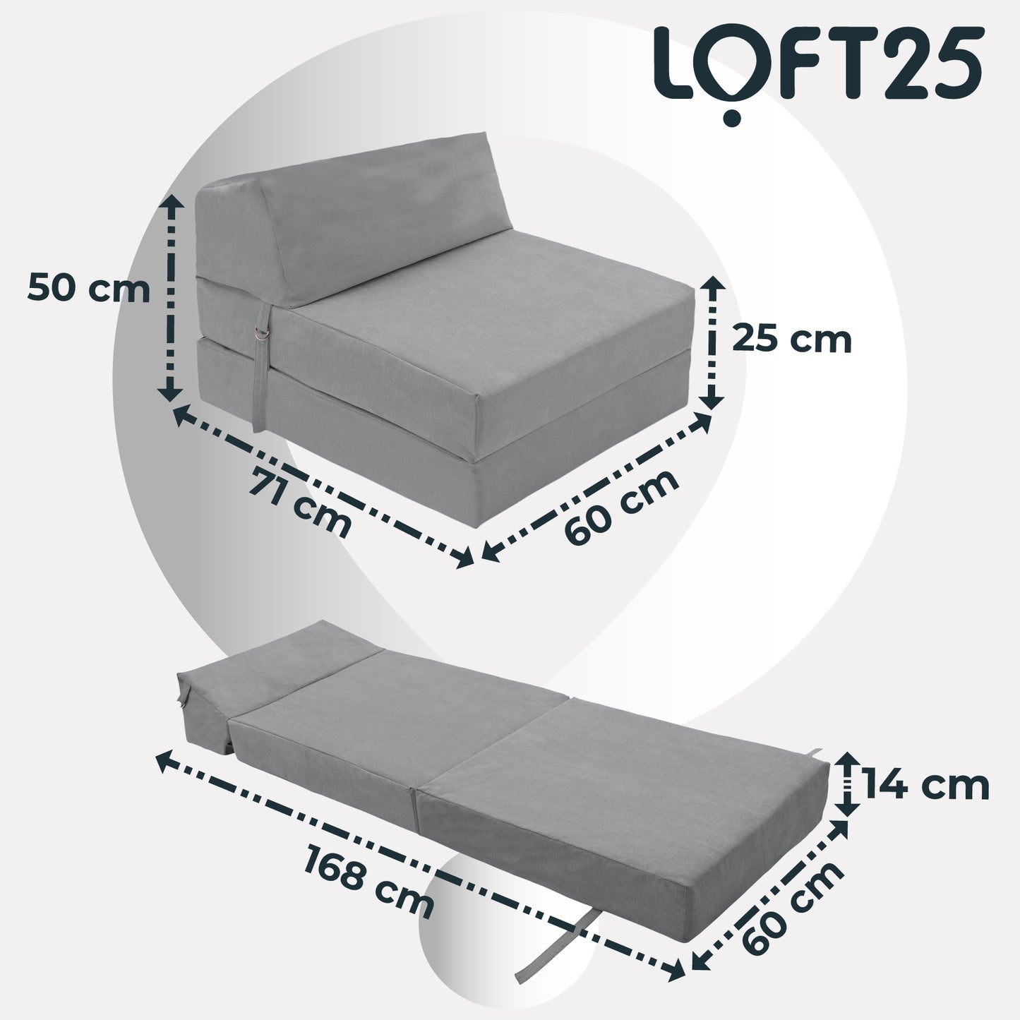 Loft 25 Single Fold Out Chair Graceland Z Bed