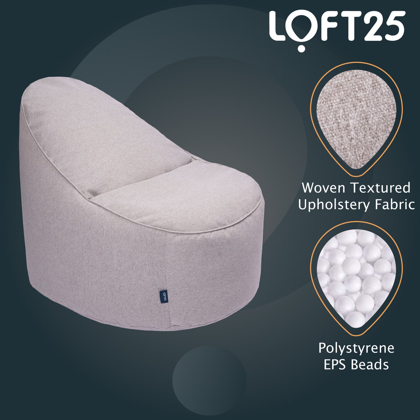 Loft 25 Relaxing Adult Bean Bag Chair 90x100x70