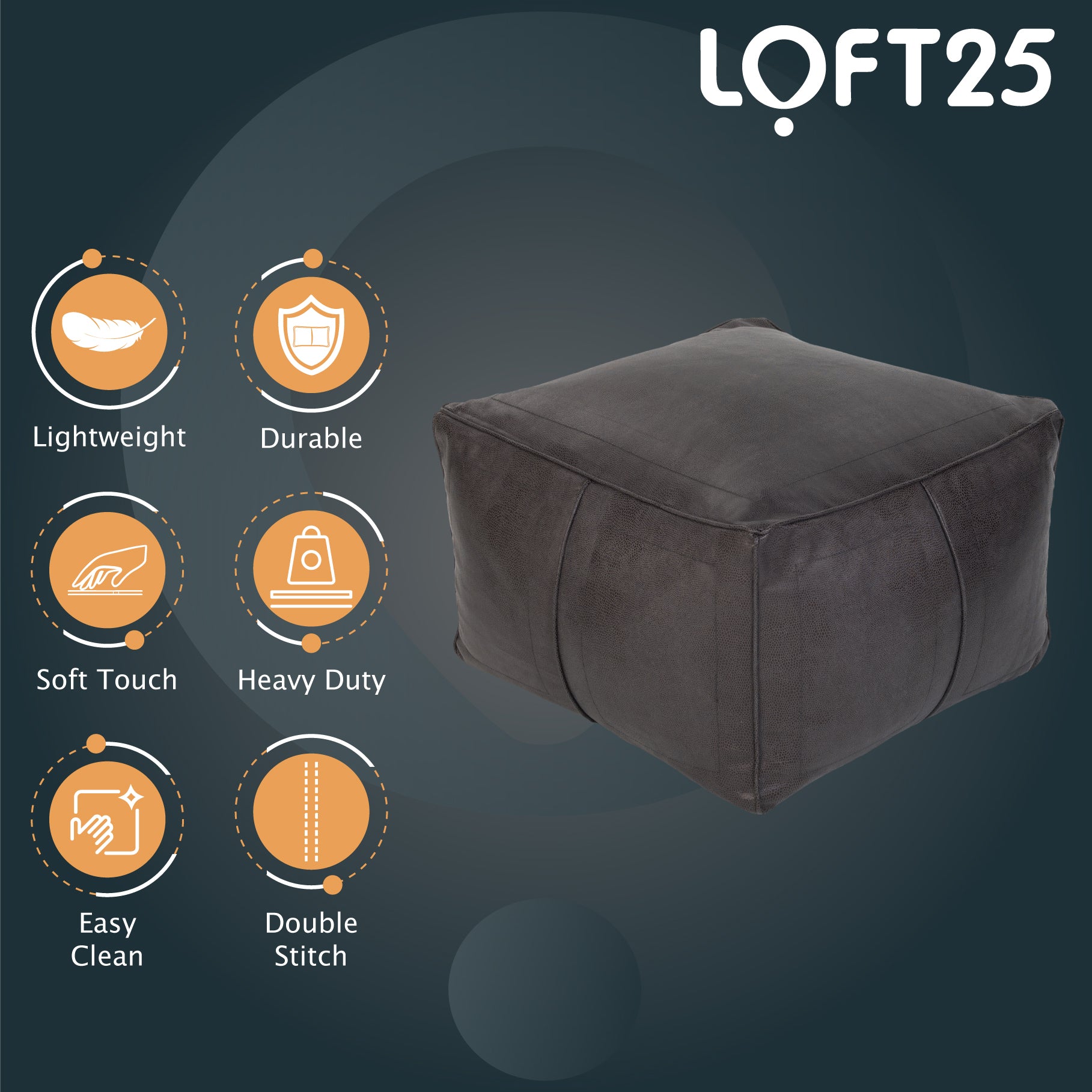 Loft 25 Bean Bag Faux Leather Chair Seat