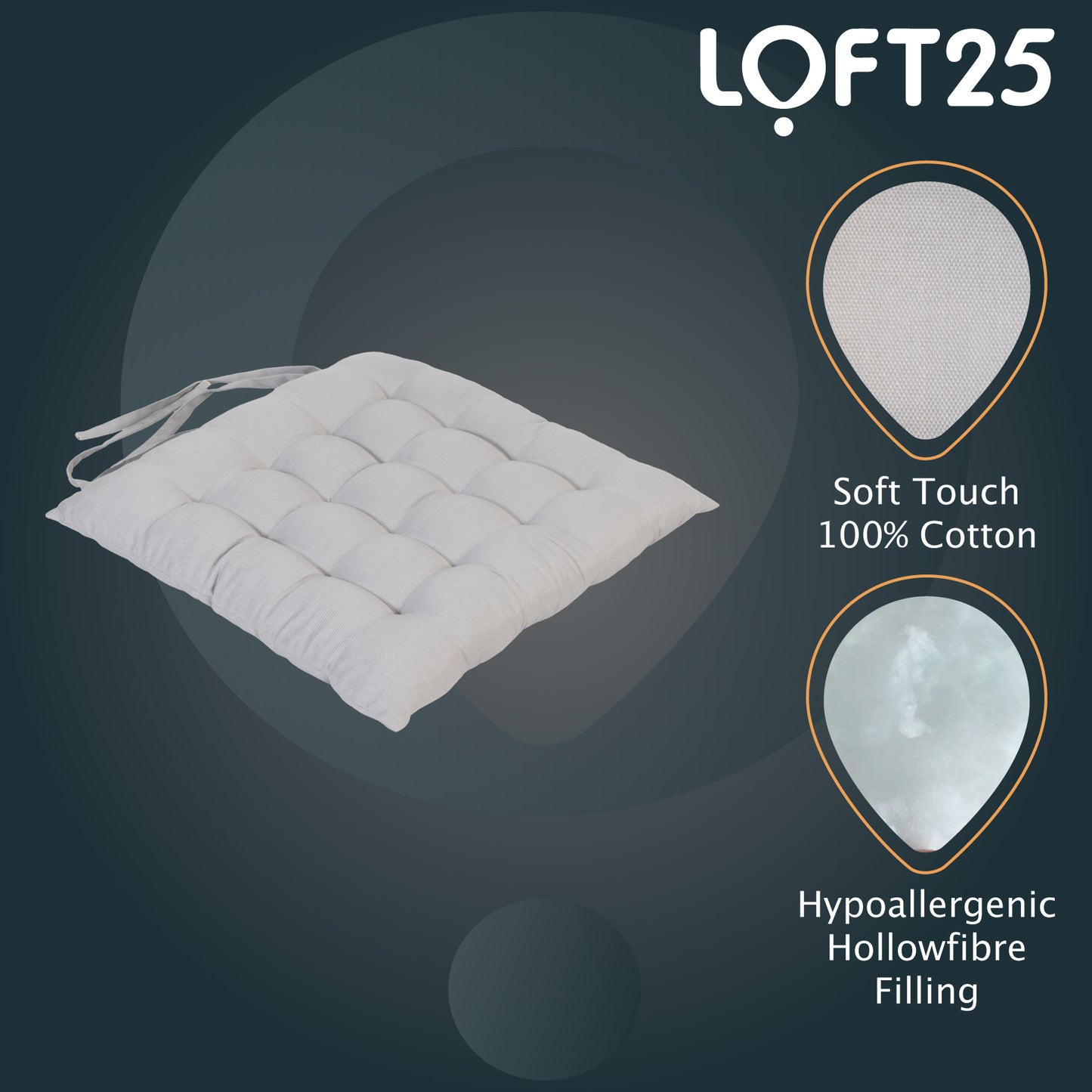 Loft 25 Tufted Chair Cushion Seat Pad