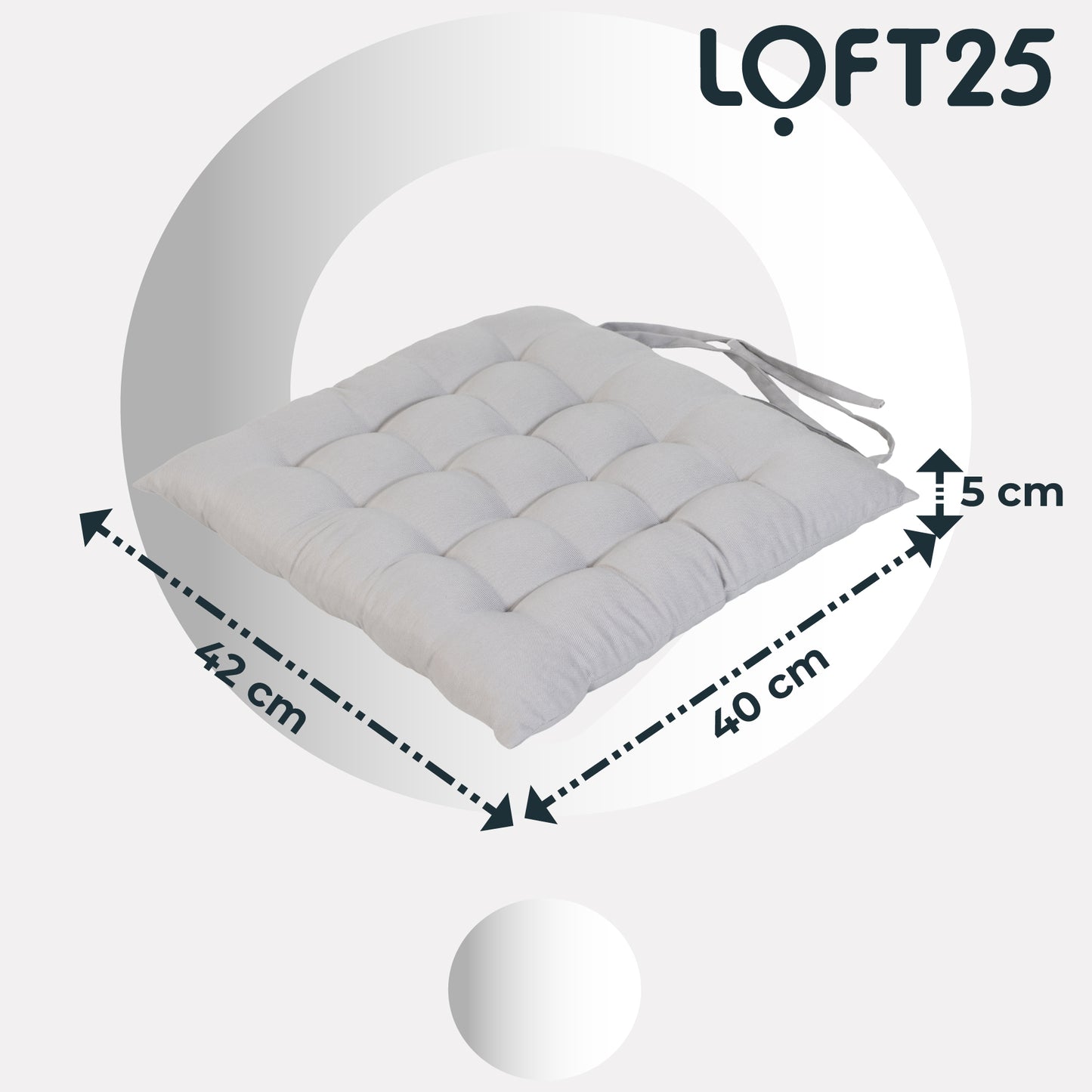 Loft 25 Tufted Chair Cushion Seat Pad