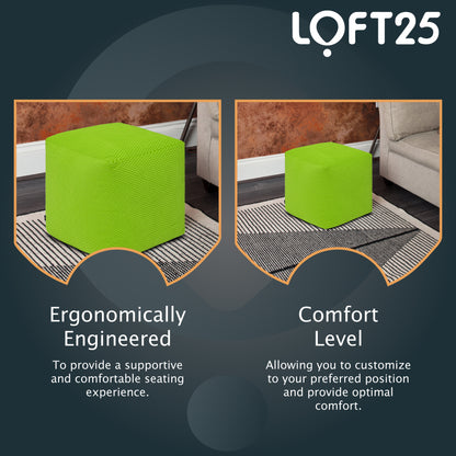 Loft 25 Premium Bean Bag Cube Footstool
