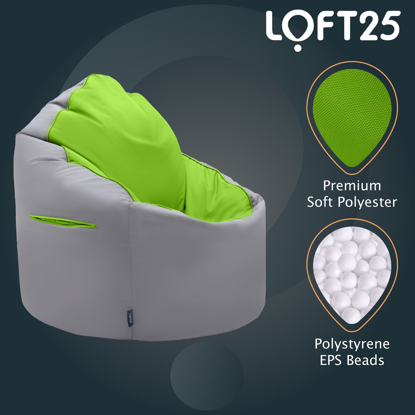 Loft 25 Adult Indoor Outdoor Bean Bag Chair