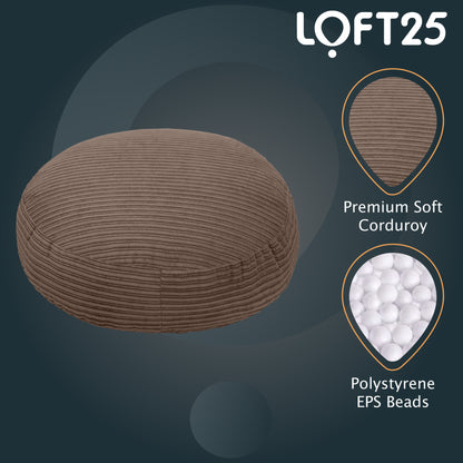 Loft 25 Round Bean Bag Footstool 97x24cm