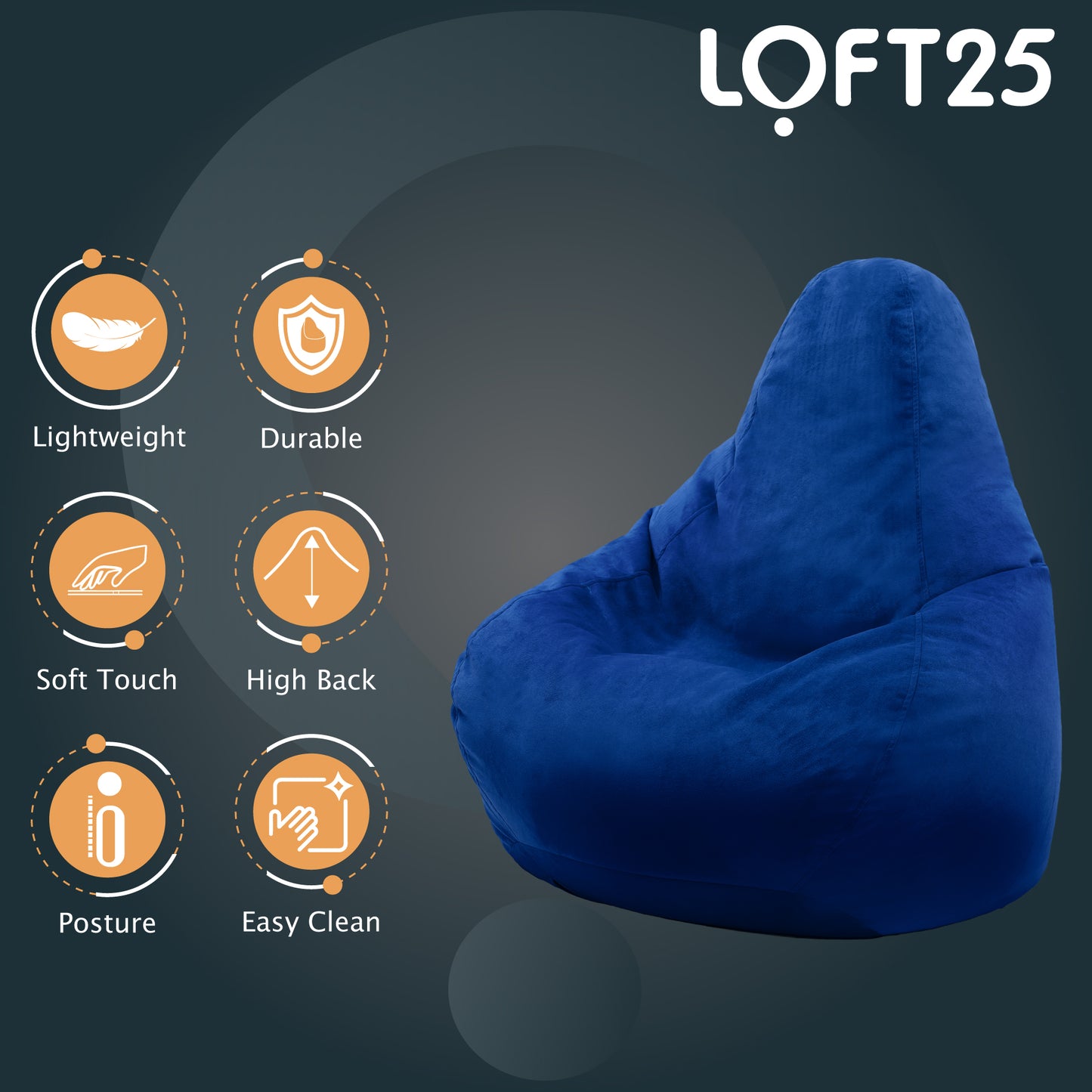 Loft 25 Gamer Recliner Bean Bag Chair